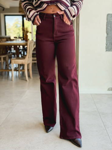 Jeans Amandine - Bordeaux Jeans Amandine - Bordeaux