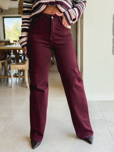 Jeans Amandine - Bordeaux Jeans Amandine - Bordeaux