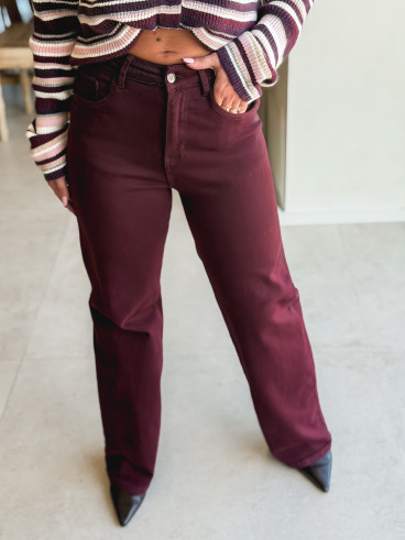 Jeans Amandine - Bordeaux Jeans Amandine - Bordeaux