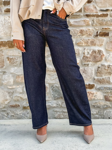 Jeans à paillette Estrella - Bleu foncé