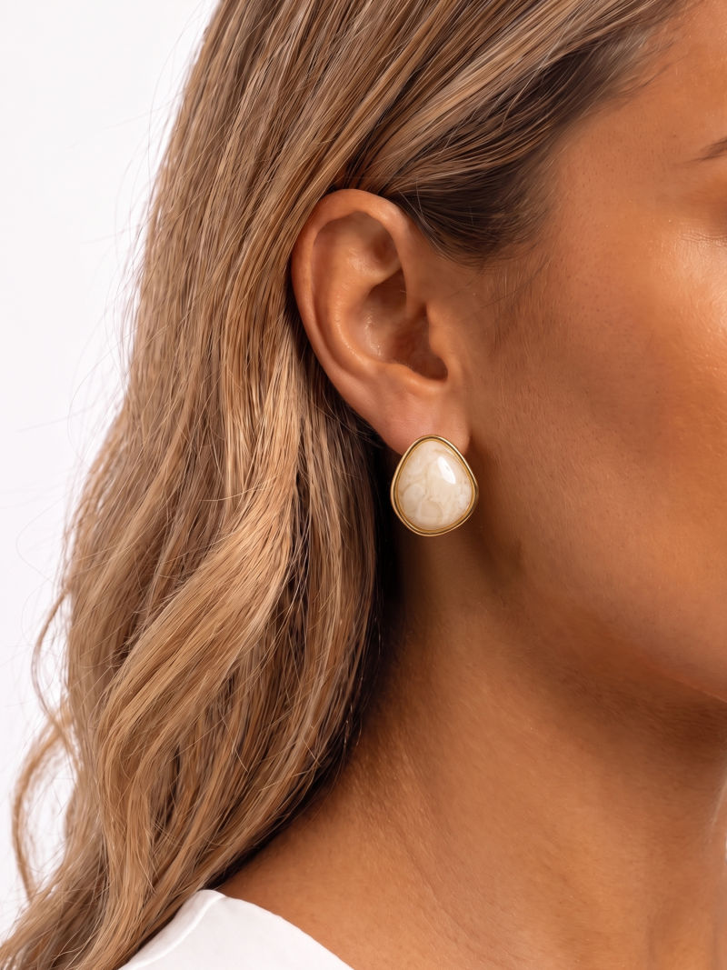 Boucles d'oreilles Georgia - Beige Boucles d'oreilles Georgia - Beige