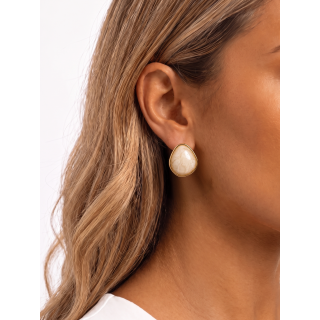 Boucles d'oreilles Georgia - Beige