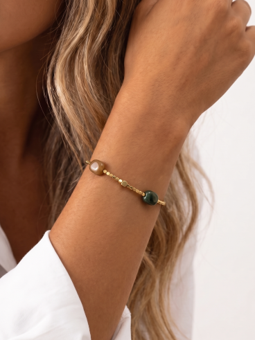 Bracelet Téthys - Doré/Kaki