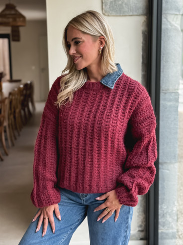 Pull Maylinda - Bordeaux Pull Maylinda - Bordeaux