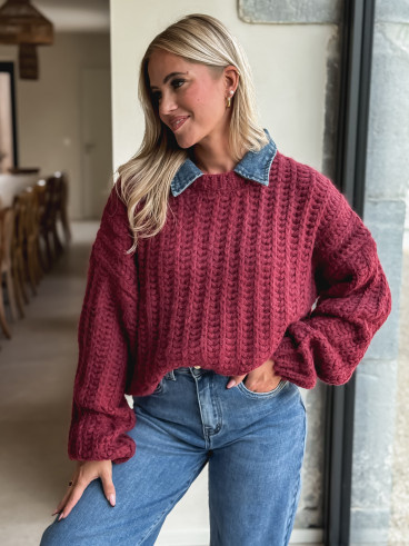 Pull Maylinda - Bordeaux Pull Maylinda - Bordeaux
