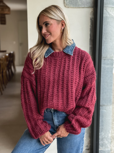 Pull Maylinda - Bordeaux Pull Maylinda - Bordeaux