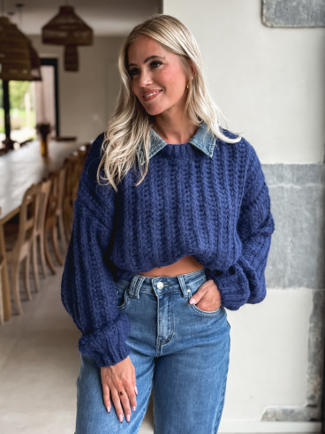 Pull Maylinda - Bleu marine Pull Maylinda - Bleu marine