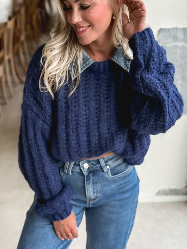 Pull Maylinda - Bleu marine Pull Maylinda - Bleu marine