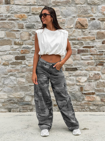 Cargo militaire Laurianna - Gris