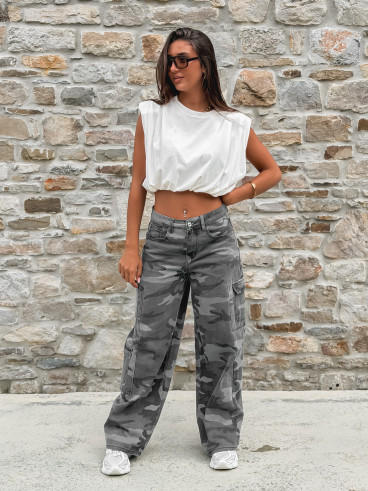 Cargo militaire Laurianna - Gris