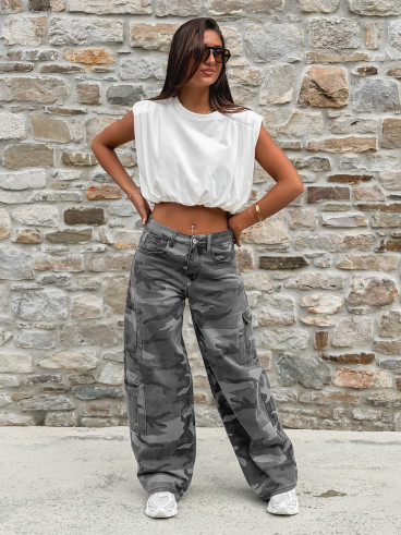 Cargo militaire Laurianna - Gris