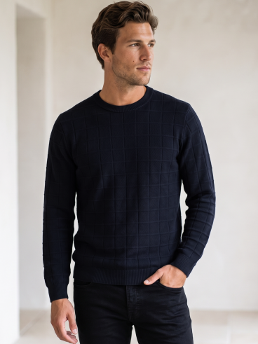 Pull Javier - Bleu marine