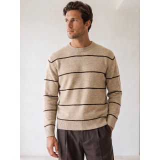 Pull ligné Léon - Beige