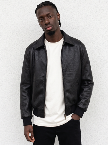 Veste en simili Laurent - Noir
