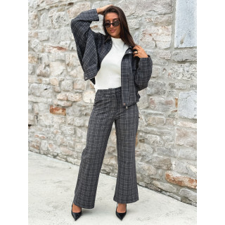Veste à carreaux Kitana - Gris foncé