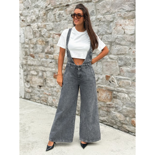 Salopette en jeans Analia - Gris