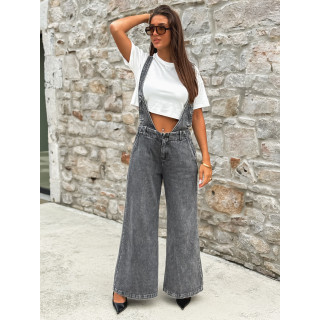 Salopette en jeans Analia - Gris