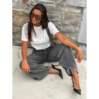 Salopette en jeans Analia - Gris