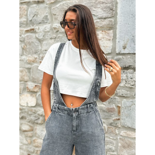 Salopette en jeans Analia - Gris