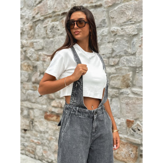 Salopette en jeans Analia - Gris