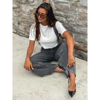 Salopette en jeans Analia - Gris