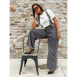 Salopette en jeans Analia - Gris