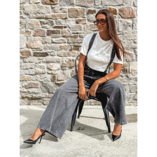 Salopette en jeans Analia - Gris