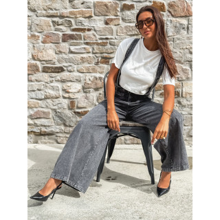 Salopette en jeans Analia - Gris