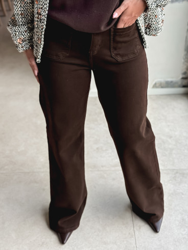 Jeans Anna - Chocolat noir