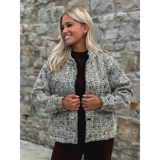 Veste à sequins Doralia - Écru/Noir