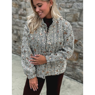 Veste à sequins Doralia - Écru/Noir