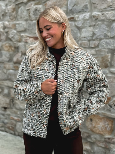 Veste à sequins Doralia - Écru/Noir Veste à sequins Doralia - Écru/Noir