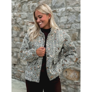 Veste à sequins Doralia - Écru/Noir