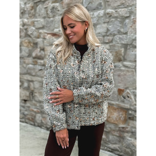 Veste à sequins Doralia - Écru/Noir