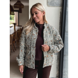 Veste à sequins Doralia - Écru/Noir