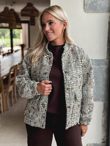 Veste à sequins Doralia - Écru/Noir Veste à sequins Doralia - Écru/Noir