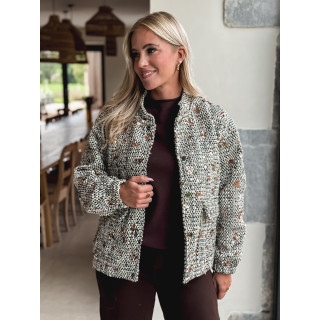 Veste à sequins Doralia - Écru/Noir