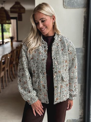 Veste à sequins Doralia - Écru/Noir Veste à sequins Doralia - Écru/Noir