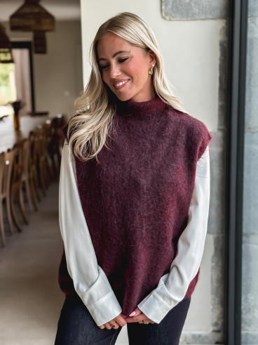 Pull sans manches Silia - Bordeaux Pull sans manches Silia - Bordeaux
