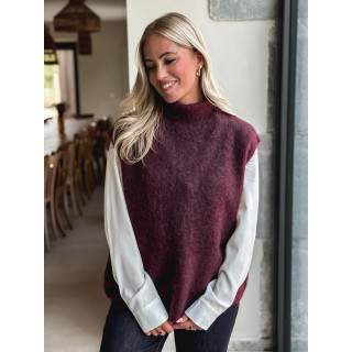 Pull sans manches Silia - Bordeaux