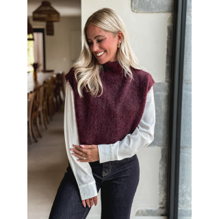 Pull sans manches Silia - Bordeaux