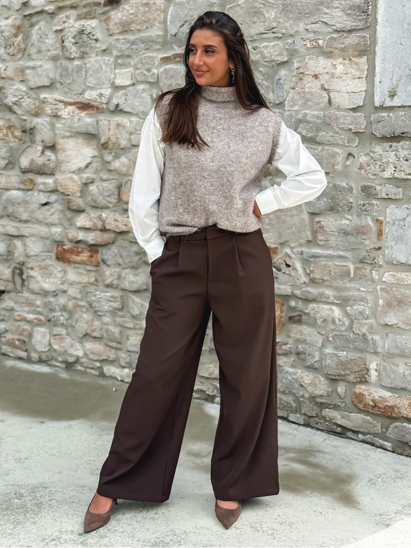 Pantalon Elowen - Chocolat Pantalon Elowen - Chocolat