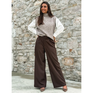 Pull sans manches Silia - Taupe
