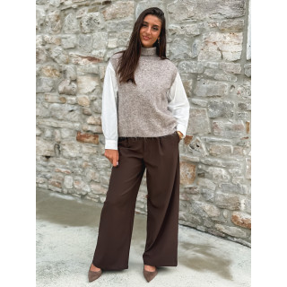 Pull sans manches Silia - Taupe