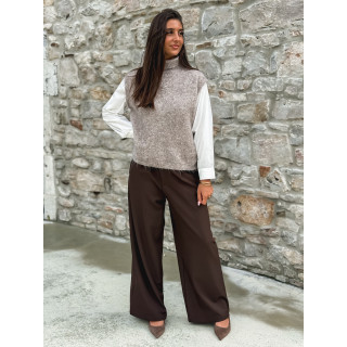 Pull sans manches Silia - Taupe