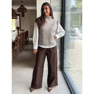 Pull sans manches Silia - Taupe