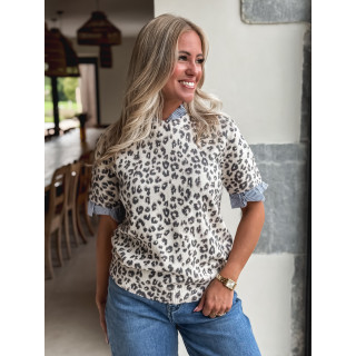 Pull léopard Mahalia - Beige