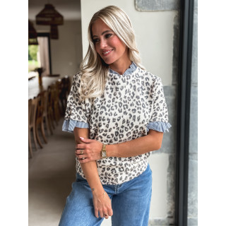 Pull léopard Mahalia - Beige