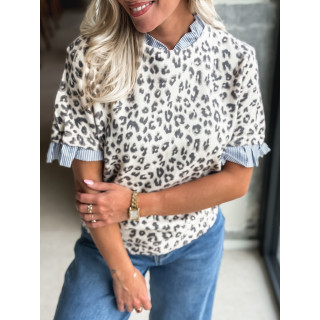 Pull léopard Mahalia - Beige