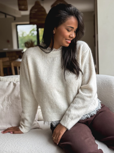 Pull Véllana - Beige clair Pull Véllana - Beige clair